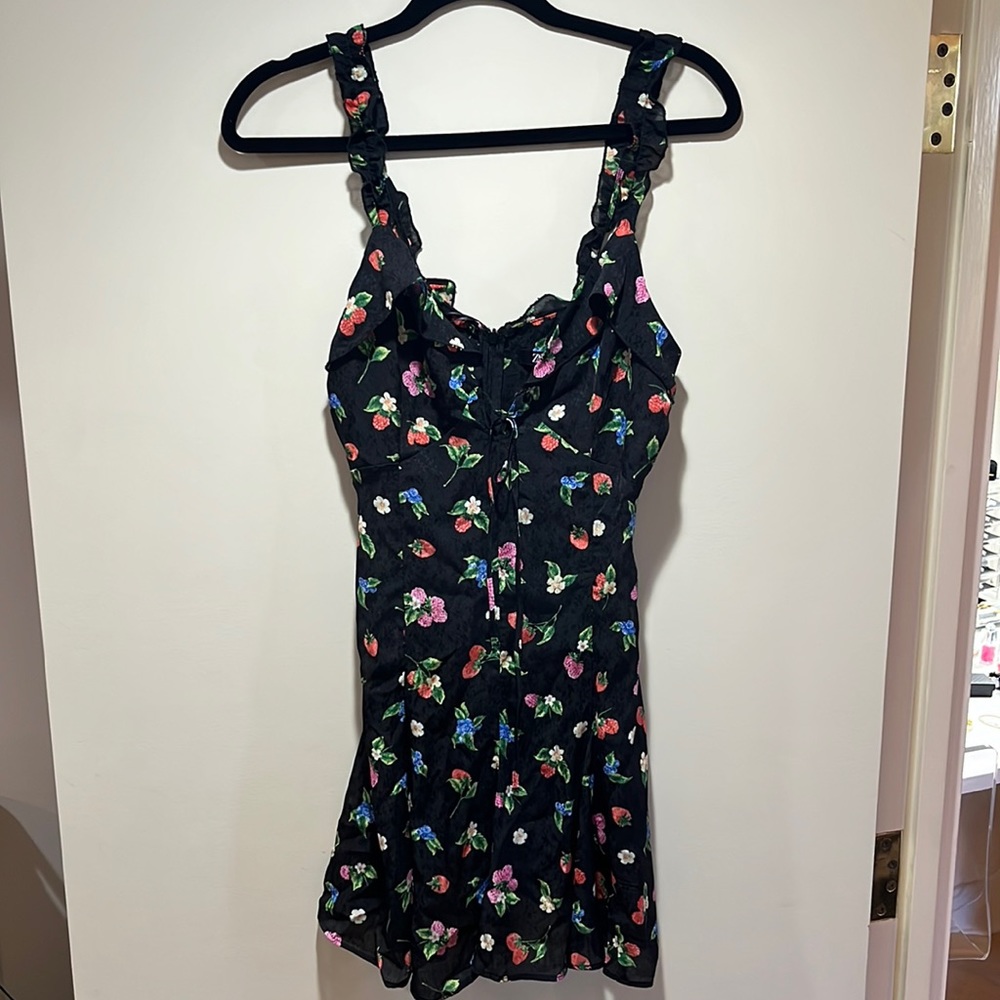 UNWORN ZARA float fruit and flower dress